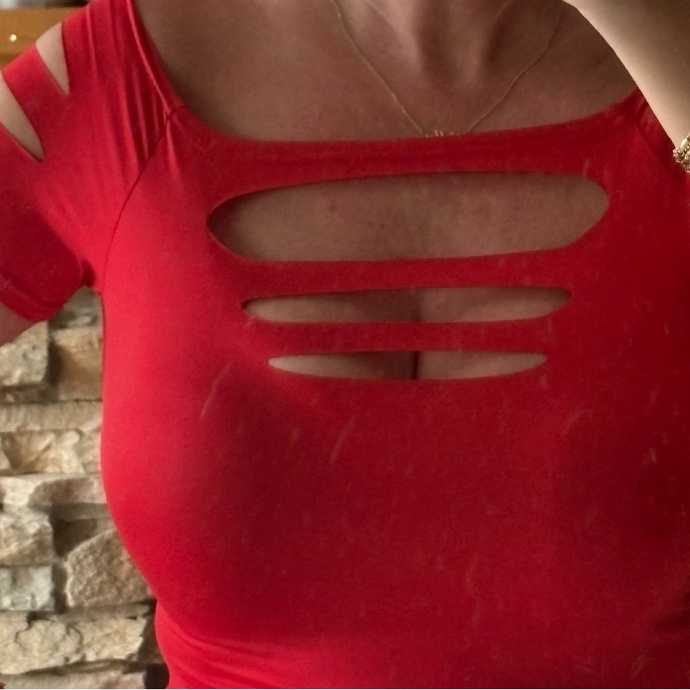 Elegant Red Women's Top